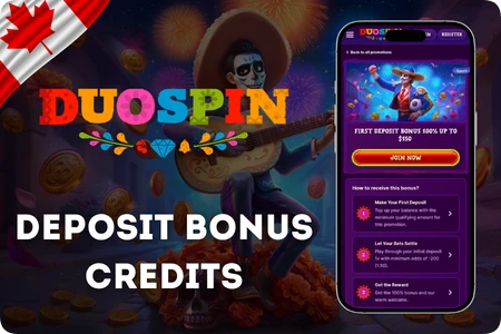 Duospin Bonus first deposit promotion and Bonus Crab feature