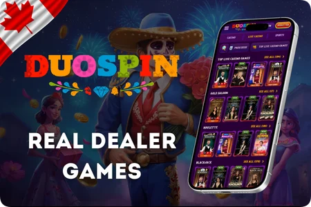 Casino Duospin live dealer tables featuring roulette and blackjack